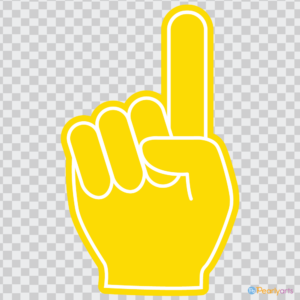 FREE Yellow Foam Finger Clipart WM | Pearly Arts