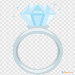 White Gold Diamond Ring Clipart WM | Pearly Arts
