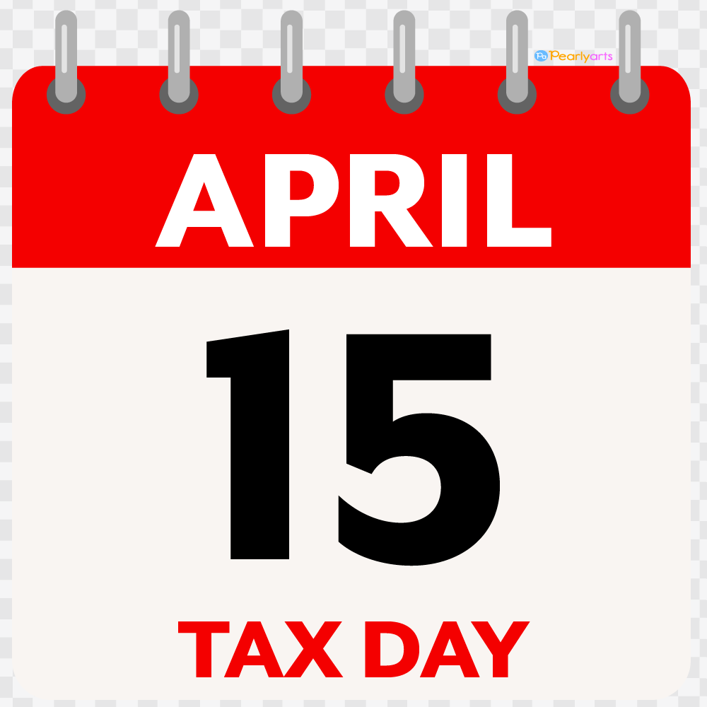 FREE April 15th Tax Day Clipart WM | Pearly Arts