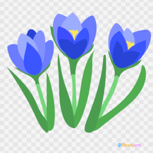 FREE Blue Crocus Clipart WM | Pearly Arts