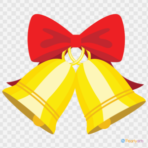 FREE Gold Wedding Bells Clipart WM | Pearly Arts