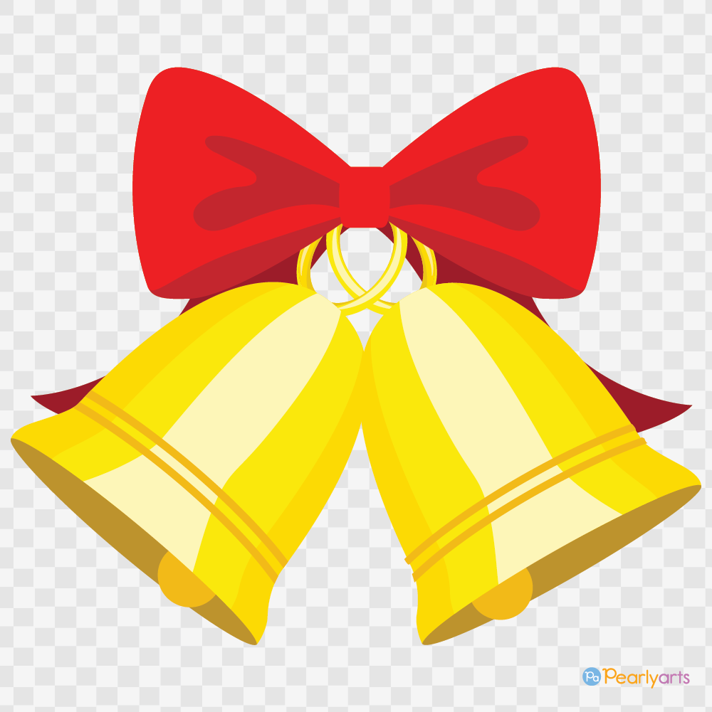 FREE Gold Wedding Bells Clipart WM | Pearly Arts