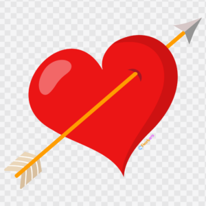FREE Heart with Arrow Clipart WM | Pearly Arts