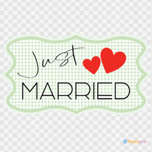 FREE Just Married Sign Clipart WM | Pearly Arts