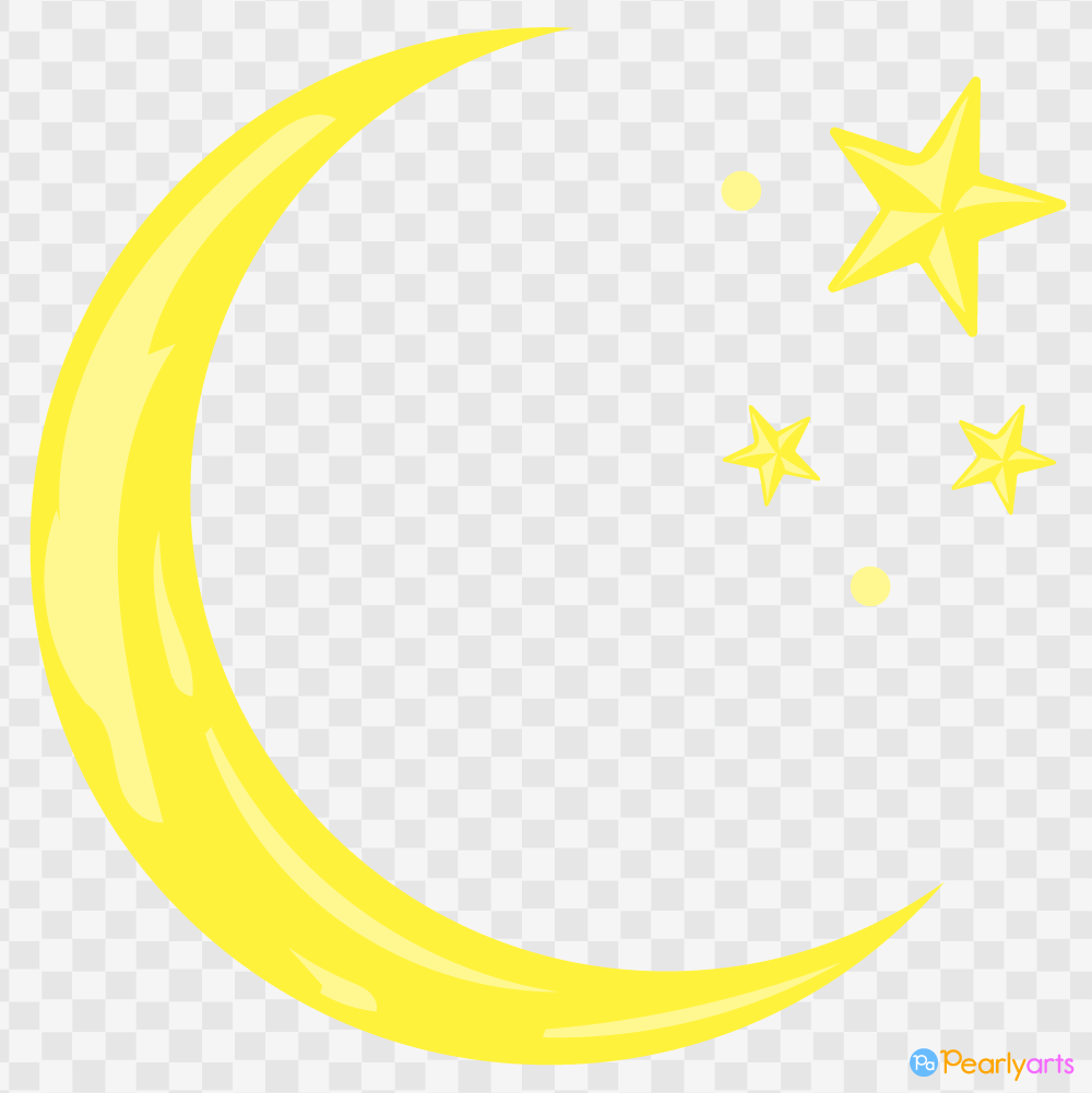 FREE Moon and Stars Clipart WM | Pearly Arts