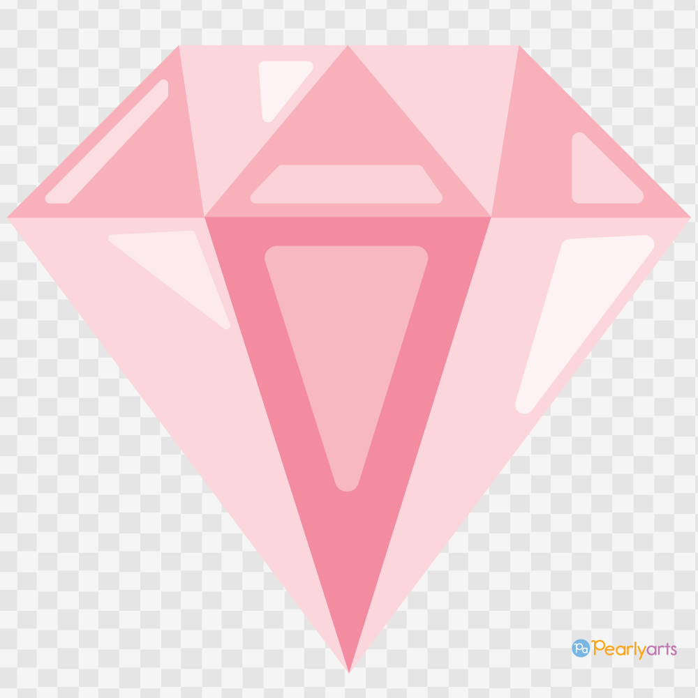 FREE Pink Diamond Clipart WM | Pearly Arts