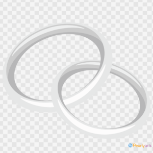 FREE White Gold Wedding Rings Clipart WM | Pearly Arts