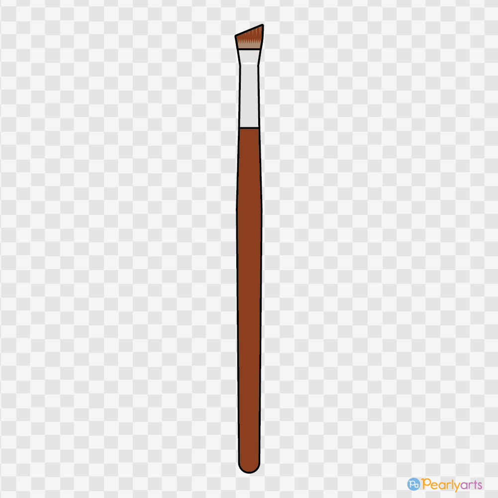 Makeup Brush Clipart 1 with outline WM | Pearly Arts
