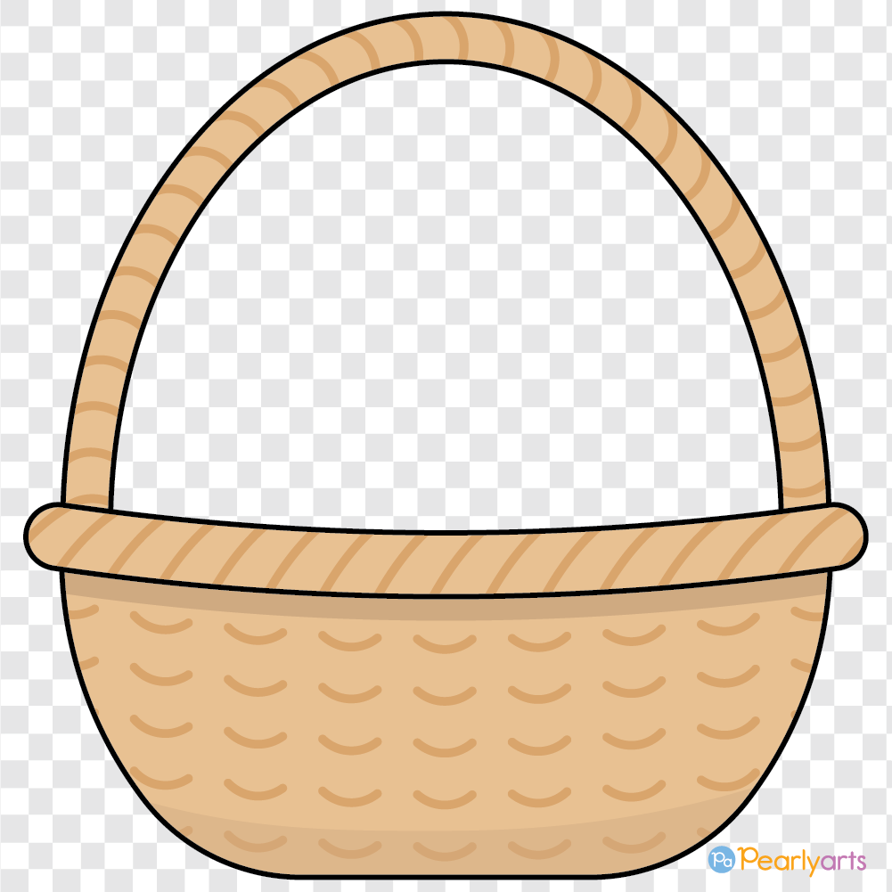 FREE Basket Clipart with outline WM | Pearly Arts