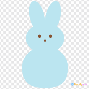 FREE Blue Easter Peep Clipart WM | Pearly Arts
