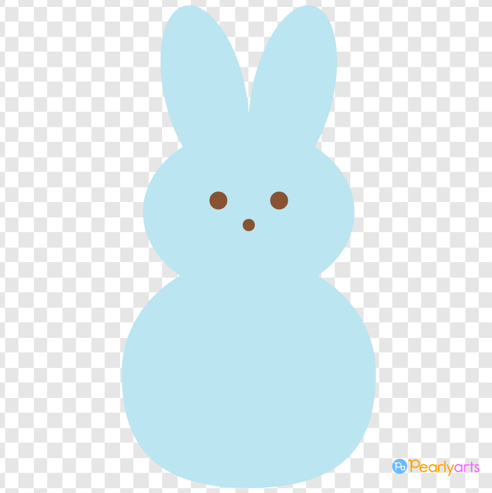 FREE Blue Easter Peep Clipart WM | Pearly Arts
