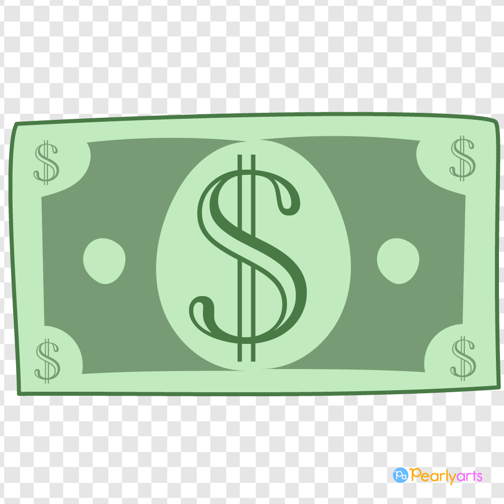 FREE Dollar Bill Clipart WM | Pearly Arts