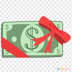 FREE Dollar Bills with Ribbon Clipart WM | Pearly Arts