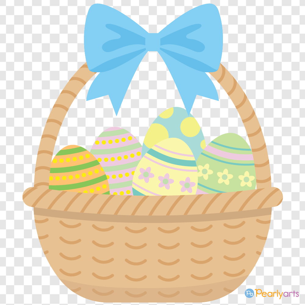 FREE Easter Basket Clipart WM | Pearly Arts