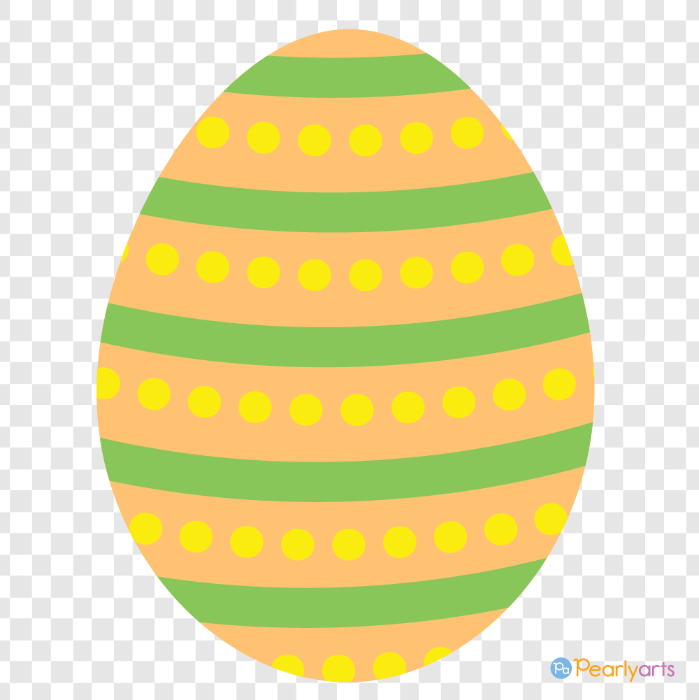 FREE Orange Easter Egg Clipart WM | Pearly Arts