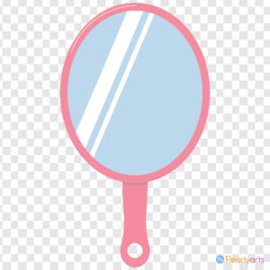 FREE Pink Hand Mirror Clipart WM | Pearly Arts