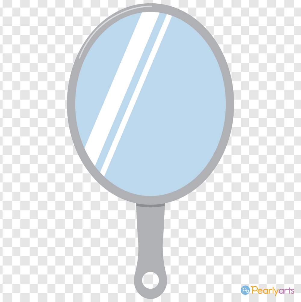 FREE Silver Hand Mirror Clipart WM | Pearly Arts