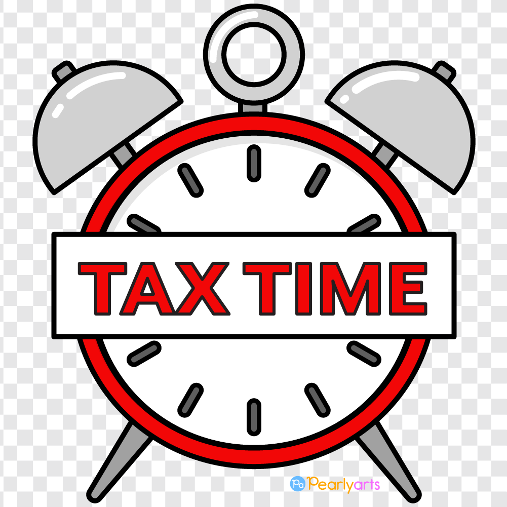 FREE Tax Time Clock Clipart WM | Pearly Arts