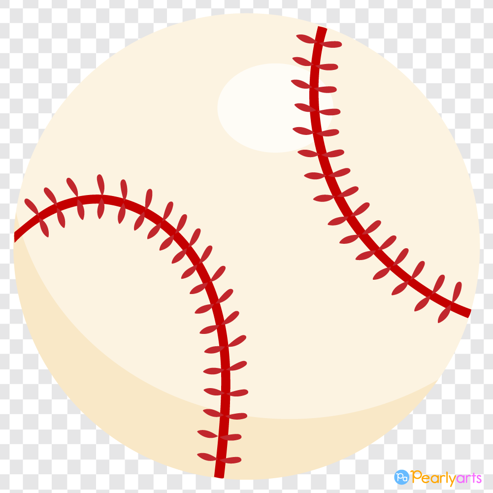 Baseball Clipart WM | Pearly Arts