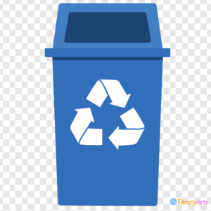 FREE Blue Recycle Bin Clipart WM | Pearly Arts