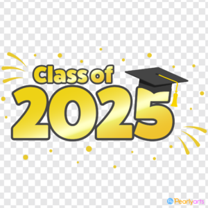 FREE Class of 2025 Graduation Clipart WM | Pearly Arts