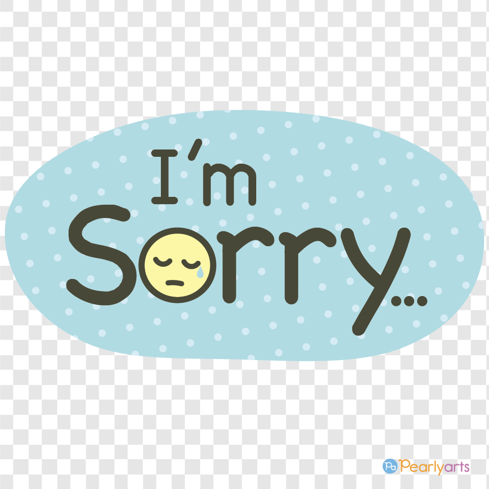 FREE I'm Sorry Clipart WM | Pearly Arts