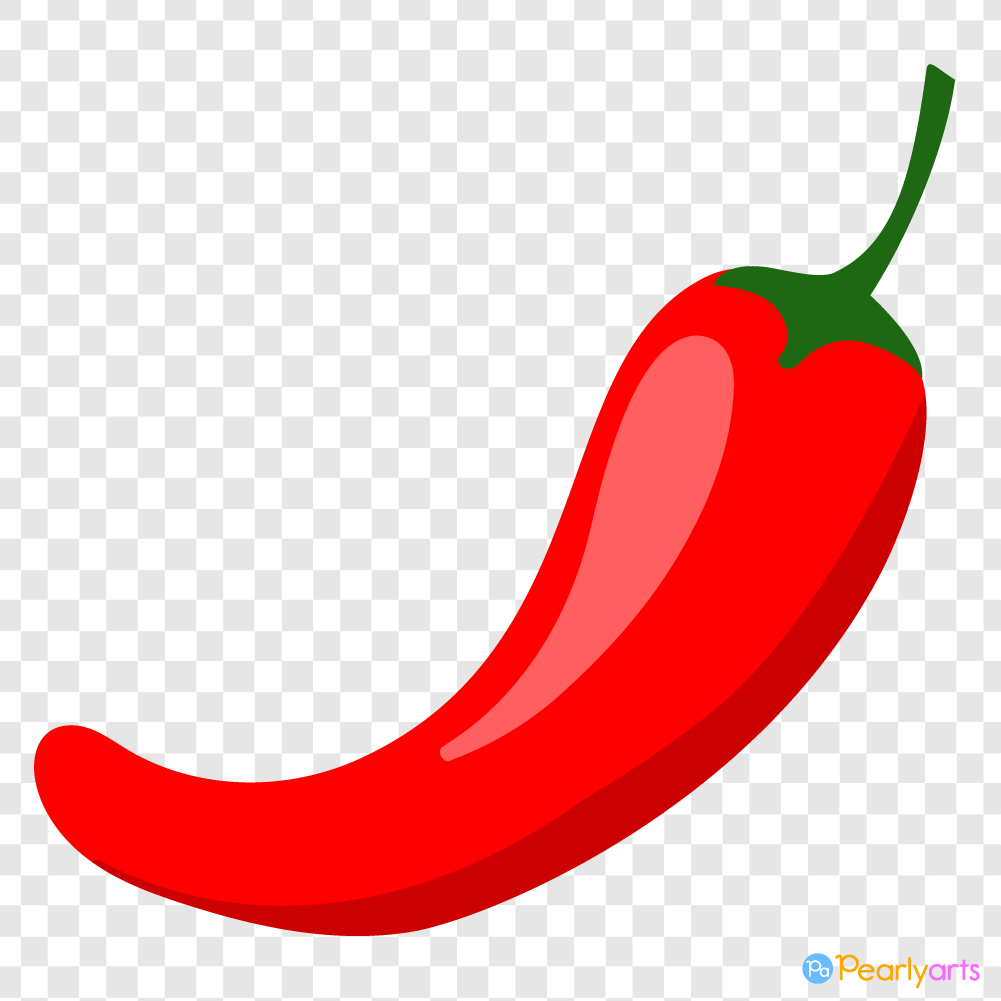 FREE Red Chili Pepper Clipart WM | Pearly Arts