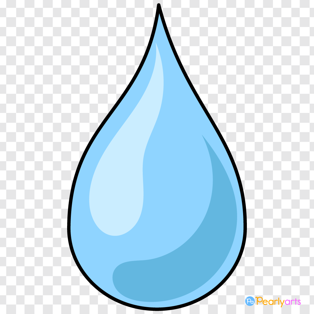 FREE Water Drop Clipart with outline WM | Pearly Arts