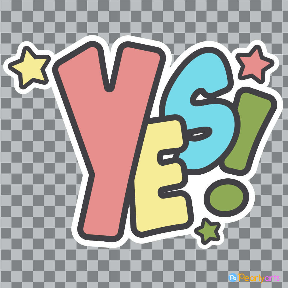FREE Yes Clipart WM | Pearly Arts