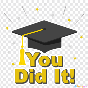 FREE You Did IT Graduation Clipart WM | Pearly Arts