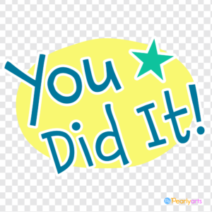 FREE You Did It Clipart WM | Pearly Arts