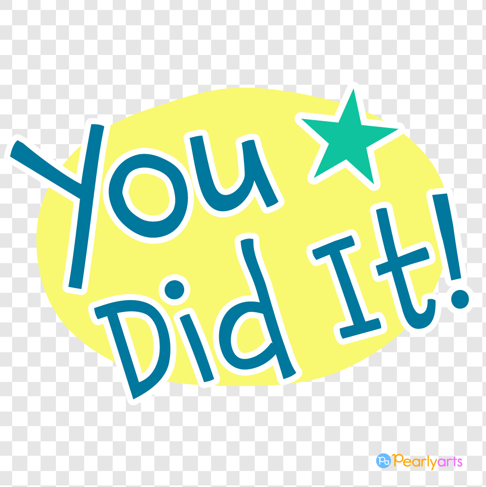 FREE You Did It Clipart WM | Pearly Arts