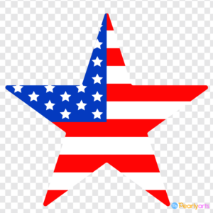 FREE American Flag Star Clipart WM | Pearly Arts