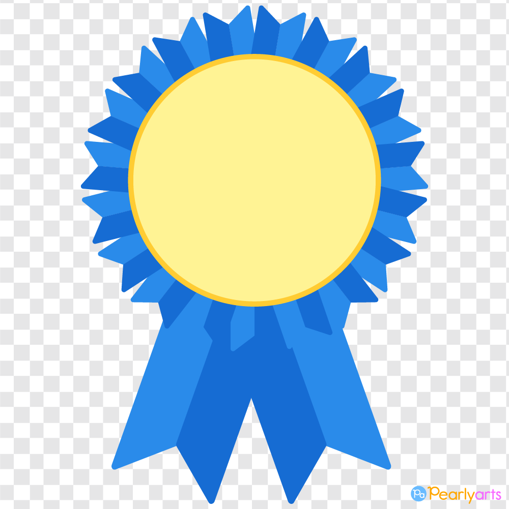 FREE Blue Award Ribbon Clipart WM | Pearly Arts
