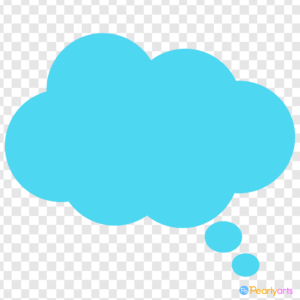 FREE Blue Cloud Speech Bubble Clipart WM | Pearly Arts