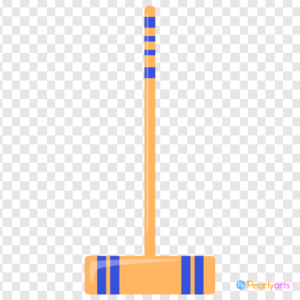FREE Blue Croquet Mallet Clipart WM | Pearly Arts