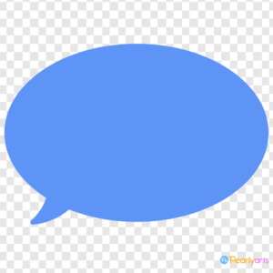 FREE Blue Oval Speech Bubble Clipart WM | Pearly Arts
