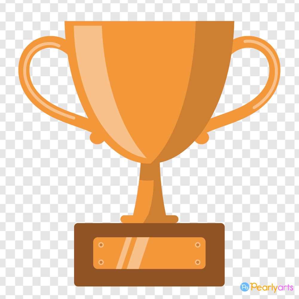 FREE Bronze Trophy Clipart WM | Pearly Arts
