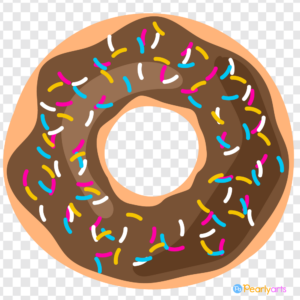 FREE Chocolate Frosted Donut Clipart WM | Pearly Arts