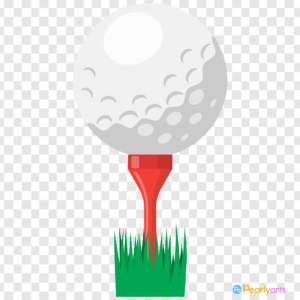 FREE Golf Ball On Tee Clipart WM | Pearly Arts