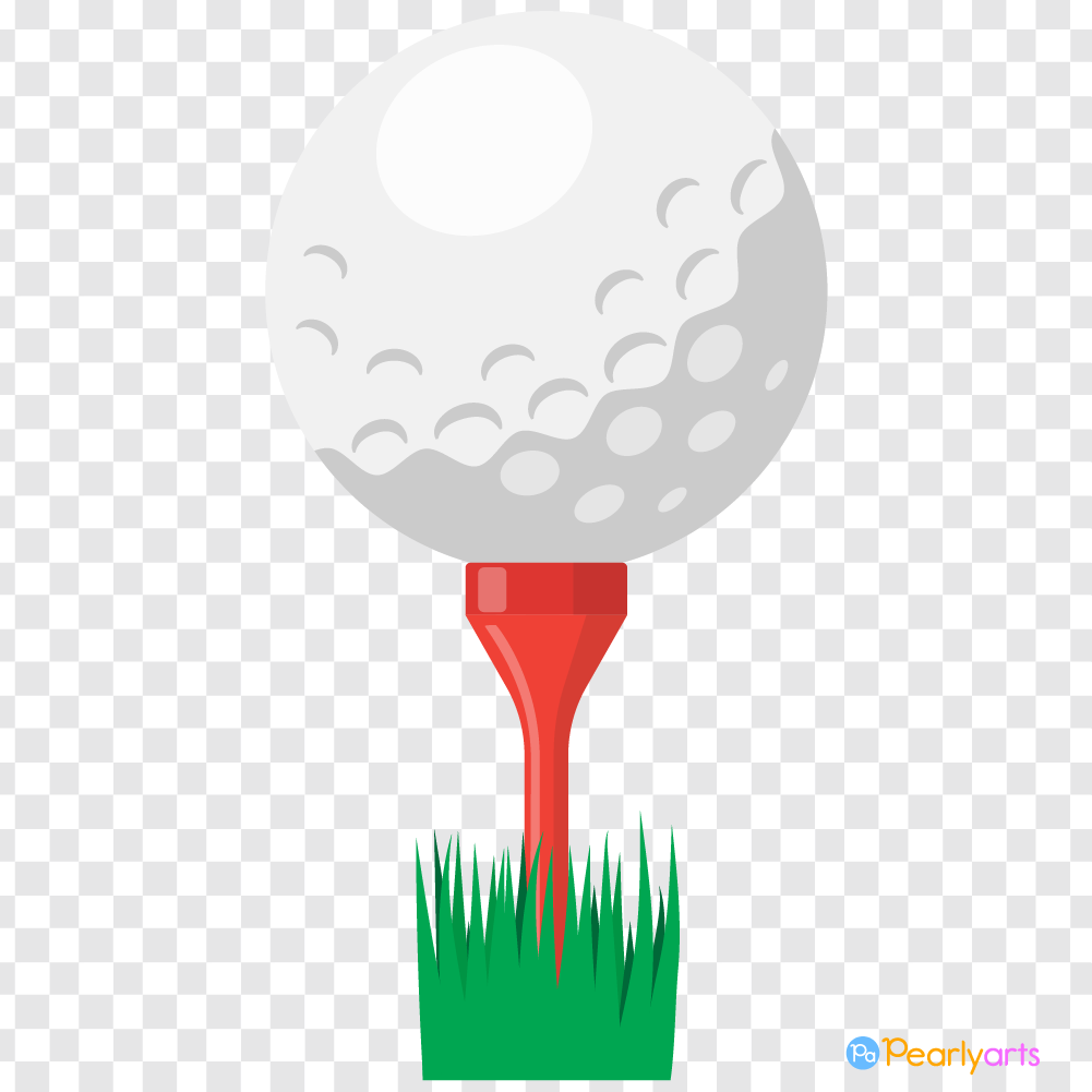 FREE Golf Ball On Tee Clipart WM | Pearly Arts
