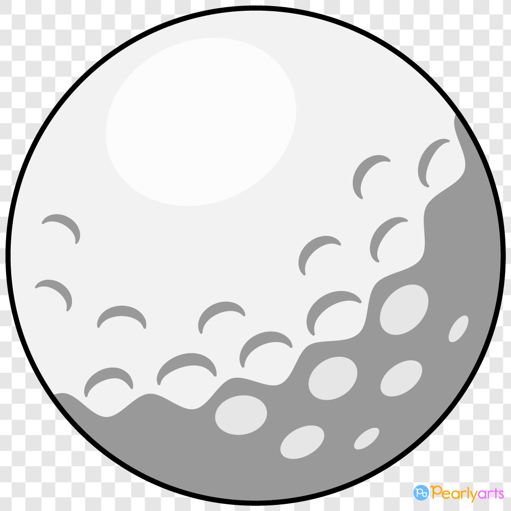 FREE Golf Ball with outline WM | Pearly Arts