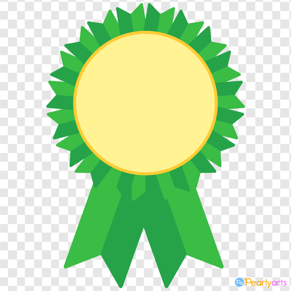 FREE Green Award Ribbon Clipart WM | Pearly Arts