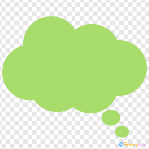 FREE Green Cloud Speech Bubble Clipart WM | Pearly Arts