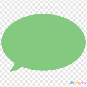 FREE Green Oval Speech Bubble Clipart WM | Pearly Arts