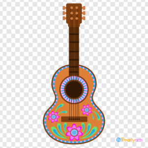 FREE Mexican Guitar Clipart WM | Pearly Arts