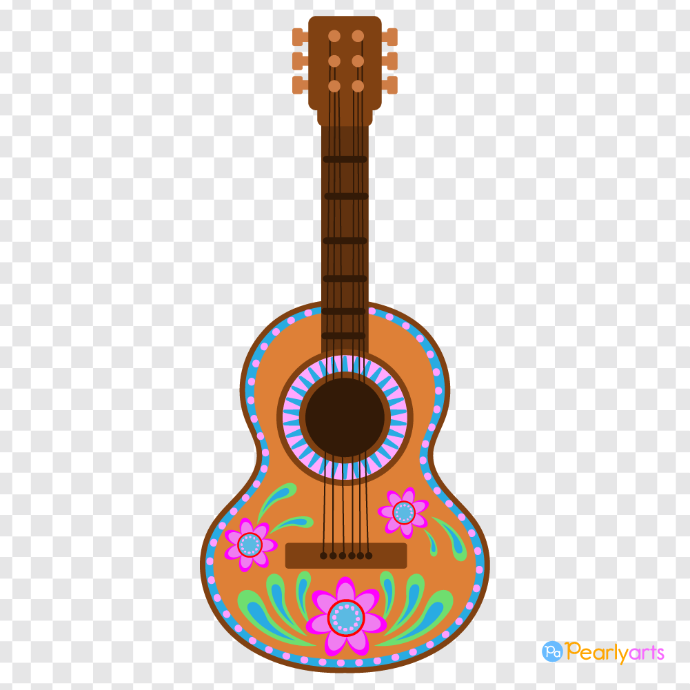 FREE Mexican Guitar Clipart WM | Pearly Arts