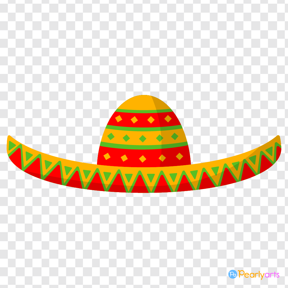FREE Mexican Sombrero Hat Clipart WM | Pearly Arts