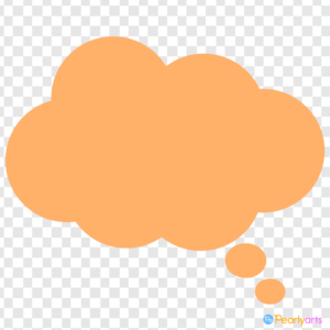 FREE Orange Cloud Speech Bubble Clipart WM | Pearly Arts
