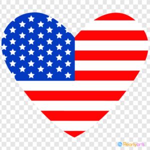 FREE Patriotic Heart Clipart WM | Pearly Arts